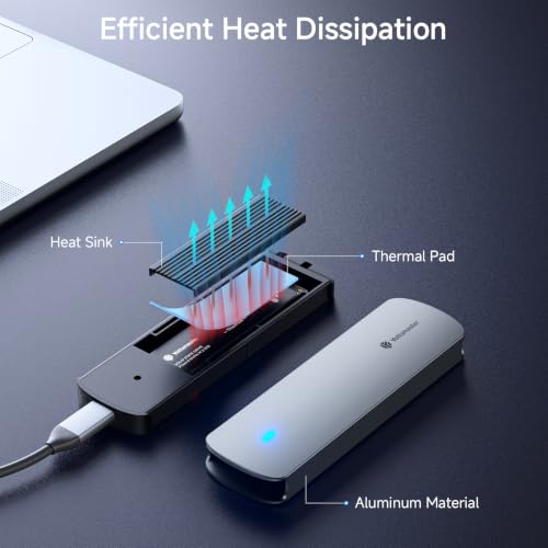 Carcasa externa para SSD M.2 NVMe SATA USB 3.2 10Gbps miniatura 5