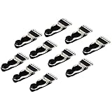 chiwanji 10x Korsett Strumpfband Griffe Strumpfenden Strumpfwaren Stocking Clips, Schwarz, wie beschrieben