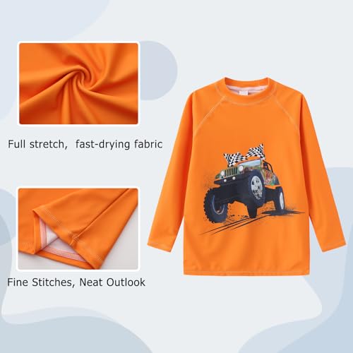 Aisyee Boys One Piece Rash Guard Swimsuits Long Sleeve Swim Shirt Bathing Suits3