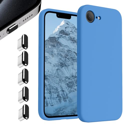 Image of FireNova Magnetic for iPhone 17e Case /iPhone 16e Case with Anti-Dust Plugs, Blue