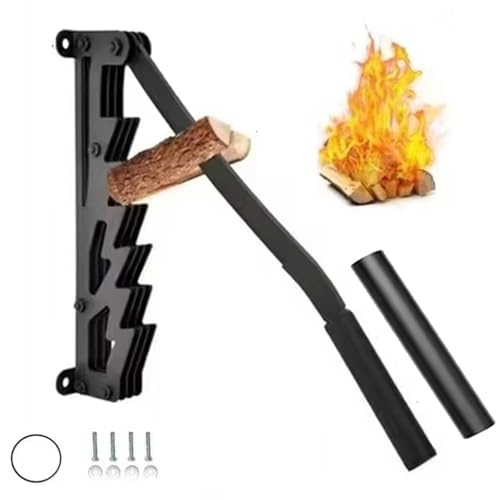HWYYLXS Rajadora De LeñA De Pared, Astilladora De LeñA De Pared, Astilladora De LeñA Manual PortáTil, Astilladora De LeñA FáCil De Instalar para Uso En Interiores Y Exteriores Extended-Handle