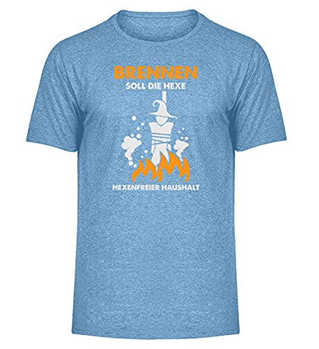 T-shirt mélangé pour homme idéal pour vos sorties décontractées en bleu ciel