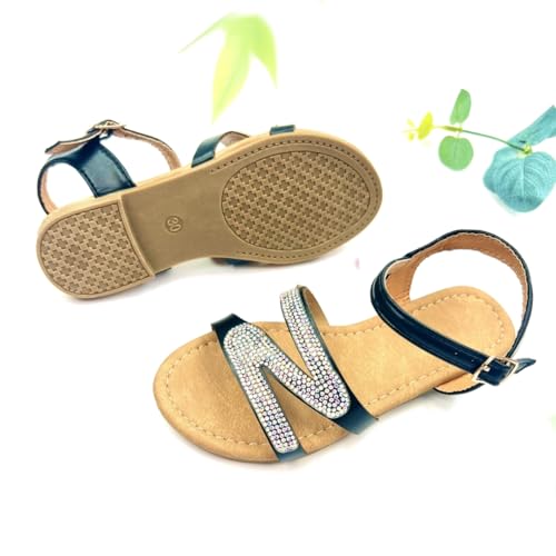 Girls Summer Glitter Rhinestone Princess Sandals Beach Shoes3