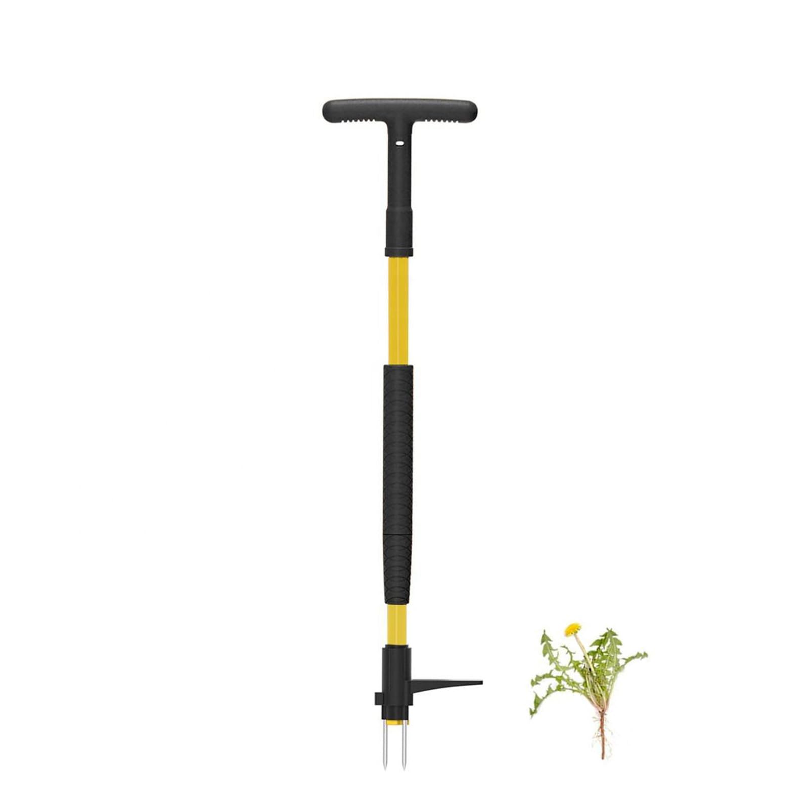 Loytv Detachable Stands Up Gardening Weeder Tool With Rotating Stainless Steel Claws For Root Removal Ergonomic Design Stands Up Weeder Puller And Root Remover