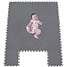 MSHEN18 Piezas Alfombra Puzzle Bebe con Certificado CE y certificación EVA | Puzzle Suelo Bebe | Puede ser Lavado Goma eva,Tamaño 1.62 Cuadrado,gris-12g18