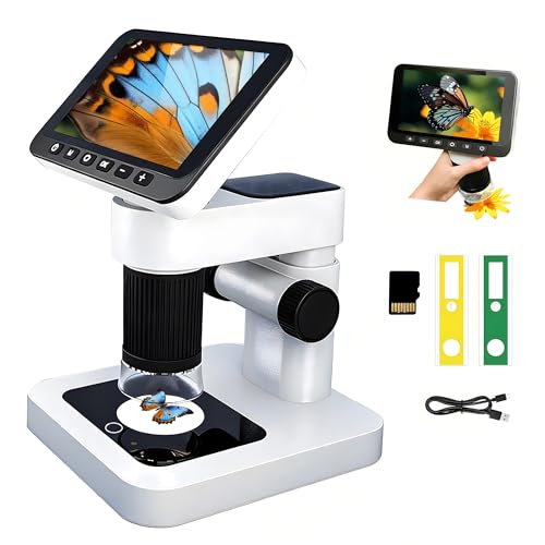 HoverBots Digital Microscope for Kids with 64 GB TF Card, 4.5