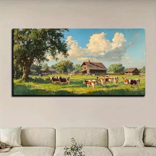 Vieilles granges en impression sur toile pour réchauffer l'ambiance du salon