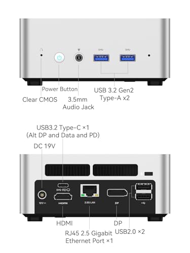 Image of MINISFORUM UN1250 Mini PC Core i5-1250P(12C /16T, up to 4.4GHz) 16GB DDR4 1TB SSD, HDMI /DP /USB-C 4K@60Hz Triple Outputs, 2.5G LAN, WiFi6E, 4X USB Port, Intel Iris Xe Graphics Micro Computer