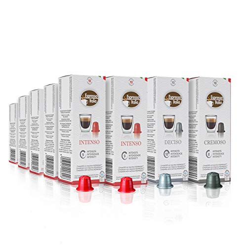 Nespresso Capsules Variety Pack CAPSUCUP - Espresso Italia Coffee pods for Nespresso OriginalLine machines 200 count certified compatible with genuine Nespresso Original. STRONG SELECTION VALUE PACK