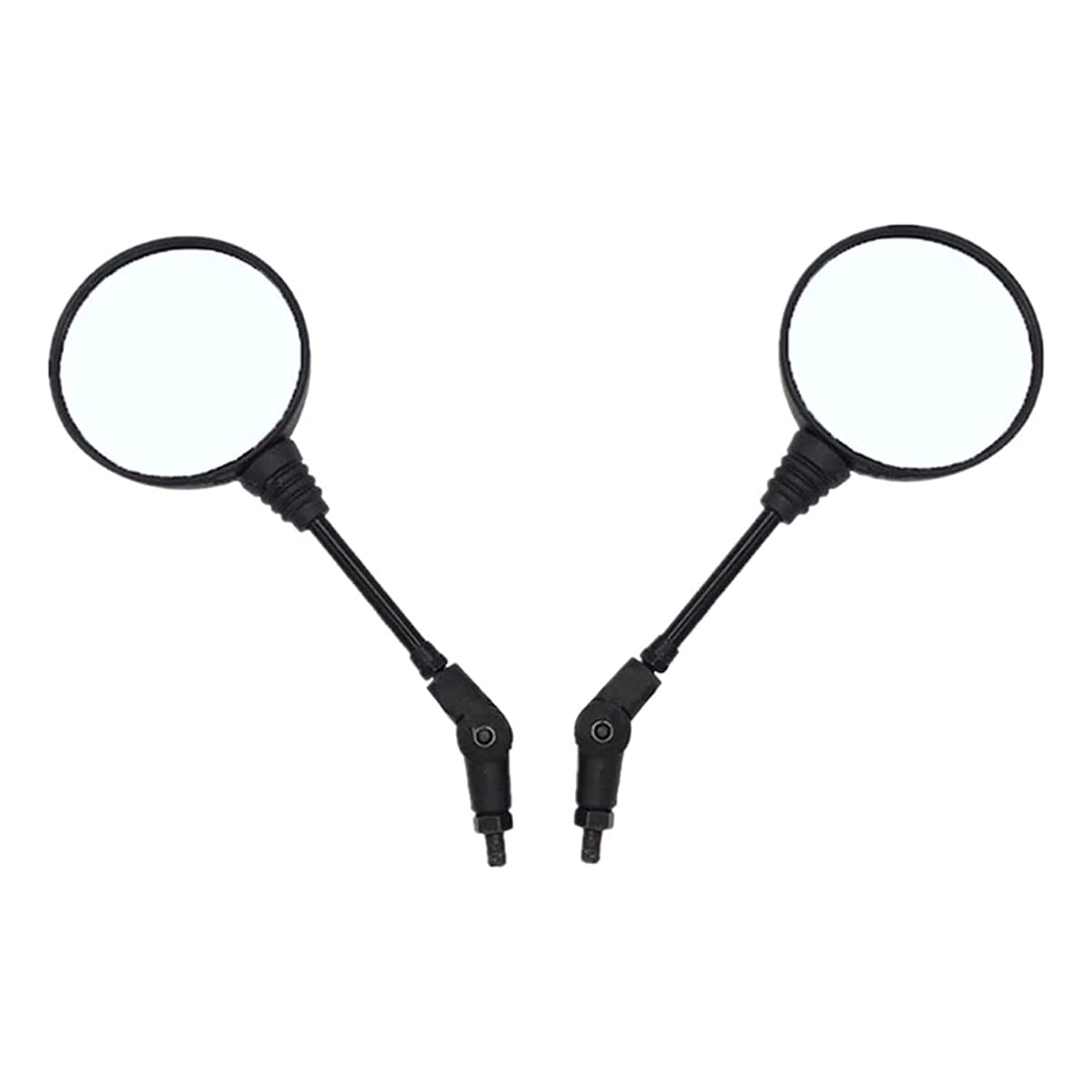 ELECDON Universal Motorcycle Scooter Aluminum Alloy Handlebar Collapsible Round Shape Rearview Side Mirror Base Modified Accessories for Street Cars Universal Scooters 1 Pair