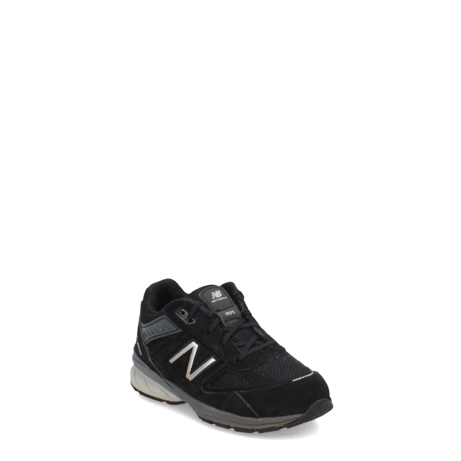 New Balance Kid's 990 V5 Lace-up Sneaker, Black/Silver, 2 Wide Infant