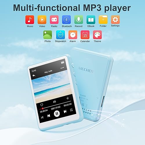 64GB MP3 Player with Bluetooth 5.0 - MECHEN 2.4" Full Touch Screen,Portable Digital HiFi Lossless Sound Music MP3 MP4 Player with Speaker,FM Radio,Line-in Recording,E-Book,Earphones Included. - Image 3