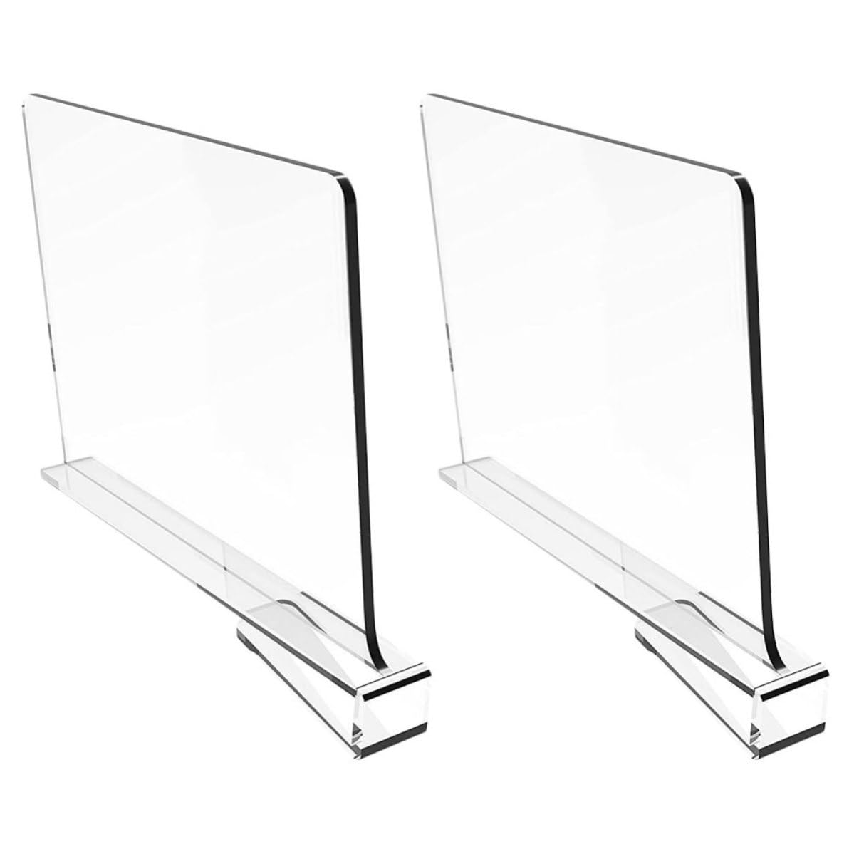 Séparateurs d'étagère en acrylique x2 pour armoire de cuisine