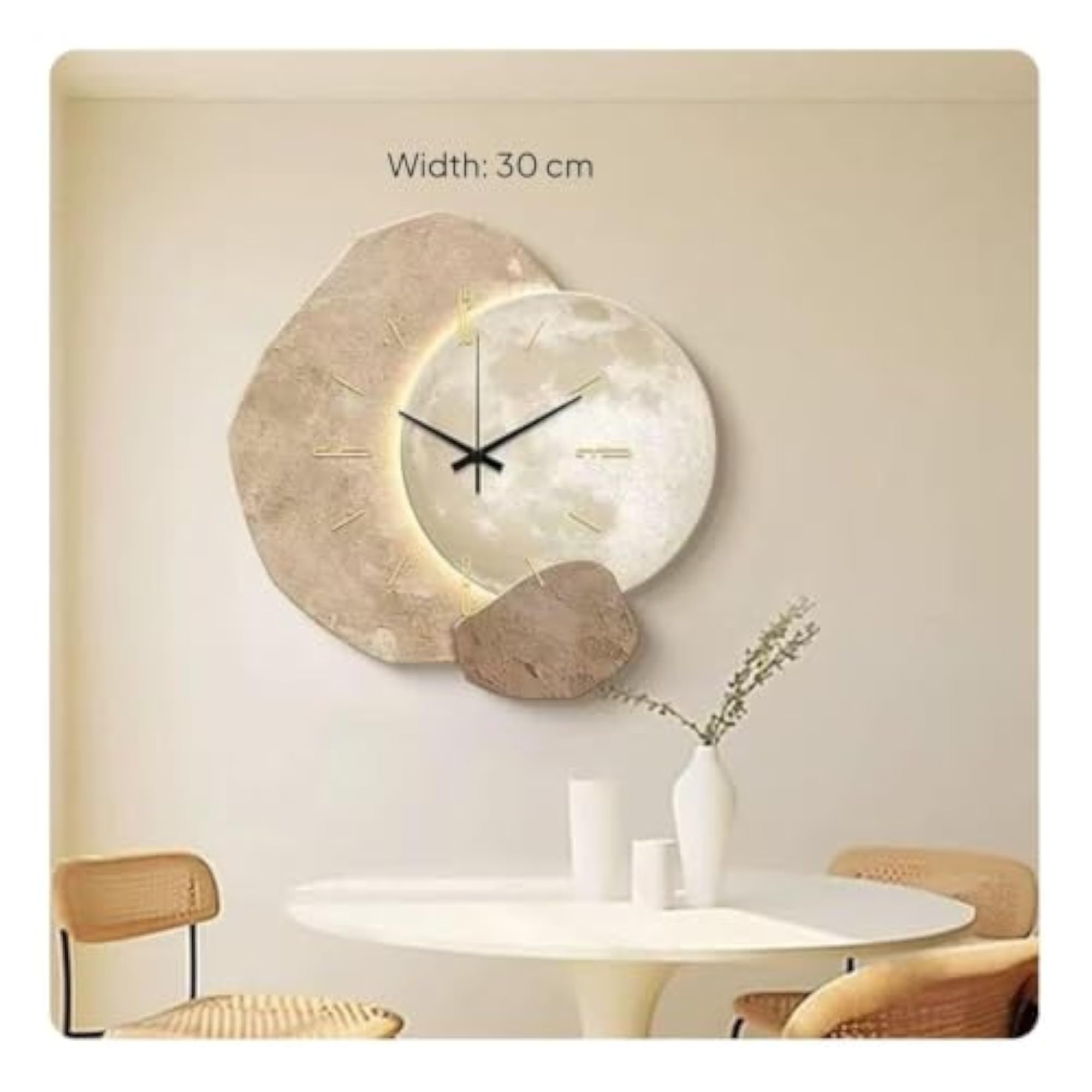 Modern Decorative Irregular Shape Silent Wall Clock