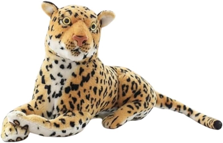 Cheetah Stuffed Animal for Ki-ds, Realistic Leopard Print Soft Toy, Perfect for Living Room Decor & Baby Gift – Plush Jungle Toy for Boys & Girls