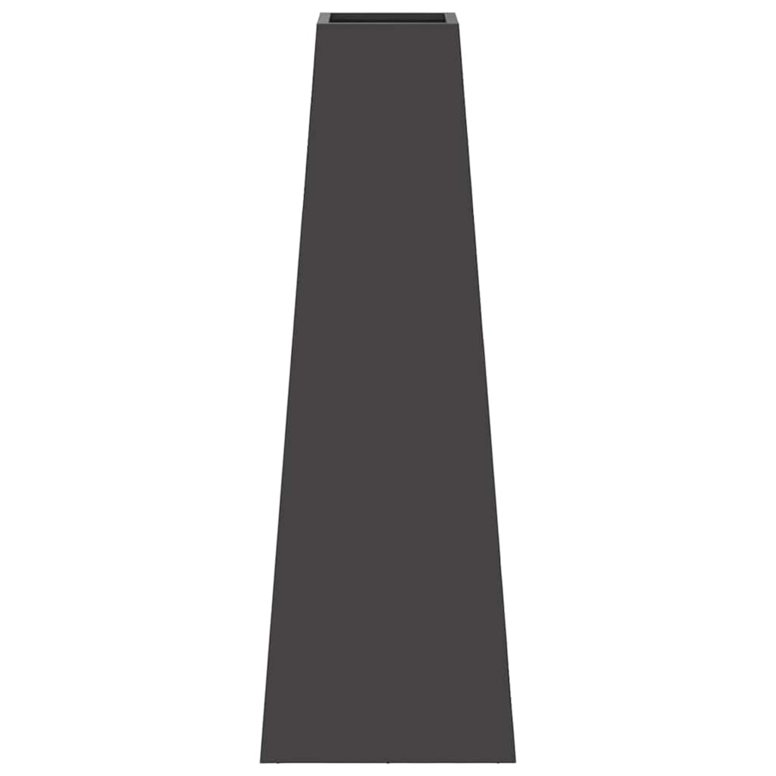 Gecheer Chimenea Exterior de Acero Negro, Resistente al Calor y Óxido, 50x35x100 cm, para Noches Frías en el Balcon