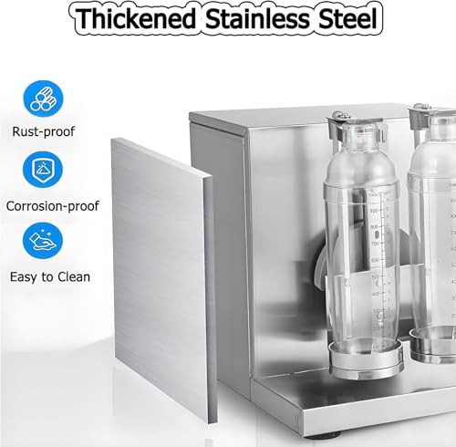 Coctelera de té con leche con temporizador ajustable, equipo versátil para agitar té con leche, cócteles, café y jugos