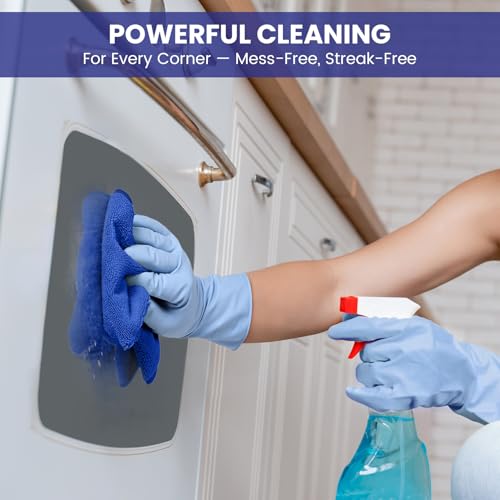 Image of SIFANGKE Microfiber Cleaning Cloth, 12 Pack RoyalBlue Cleaning Rags for Housekeeping, Reusable Microfiber Towels for Car, Kitchen, Bathroom and Household Cleaning Supplies, 11.8 inchX11.8 inch