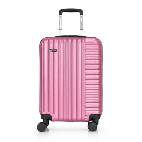 Mala Bordo 10kg, Aprovada ANAC, Rodas Duplas 360° Removíveis, ABS de Alto Impacto Resistente, de Viagem Sestini (Classy Rose)