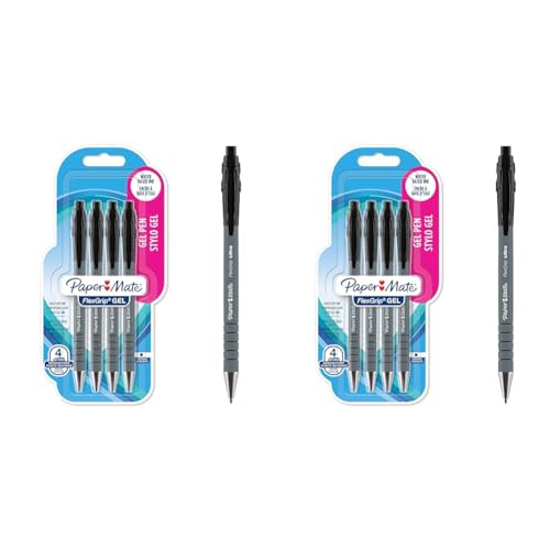 Stylo À Bille Rétractable 07mm Flexgrip Gel X4 Paper Le Lot De 4 Stylos À Bille Lot De