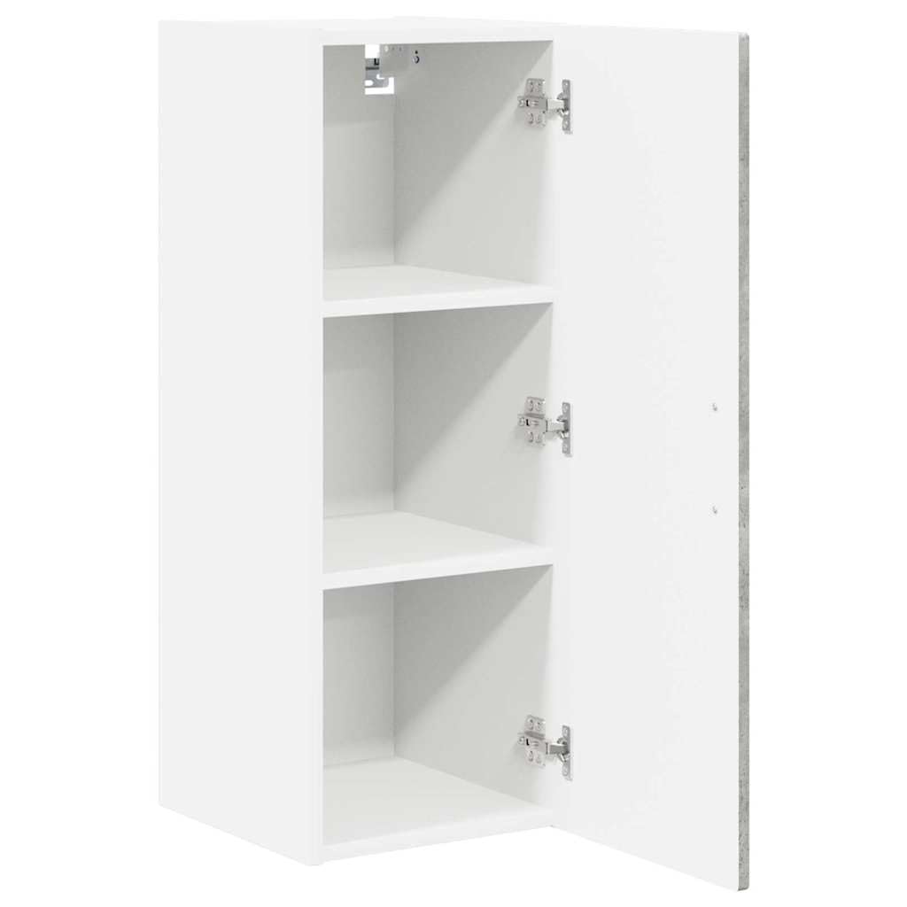 Porto - Armadietto da cucina da parete, 30 x 31 x 80 cm, in legno, moderno, per cucina, dispensa, sala da pranzo e dispensa, colore: grigio cemento