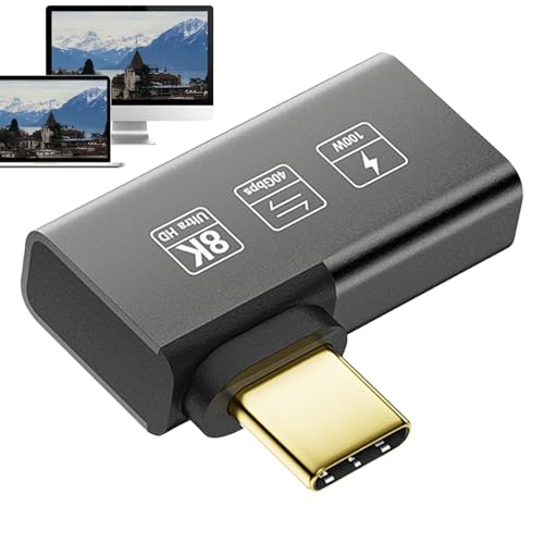 Adaptador USB C para la computadora portátil, Adaptador Macho a Femenino | Convertidor de Carga rápida | Admite una transmisión de Audio y Video de hasta 8K, Carga de 240W