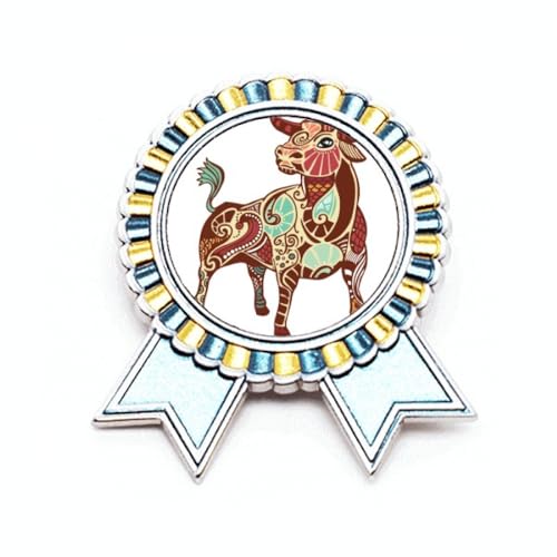 Broche Taureau en métal taille M pour fixer une écharpe sans abîmer le tissu