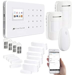 VisorTech GSM Alarmmelder: GSM-Alarmanlage mit Funk-/Handy-Anbindung, 14-teiliges Starter-Set (Alarmmelder Mobilfunk, Alarmanlage Kamera Handy, Überwachungskamera)