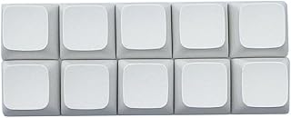 10PCs PBT Blank DIY Keycap Mechanical Keyboard Installation 1U 1X XDA Profile No Print Keycap Set for MX Switches Pbt Keycaps White Xda