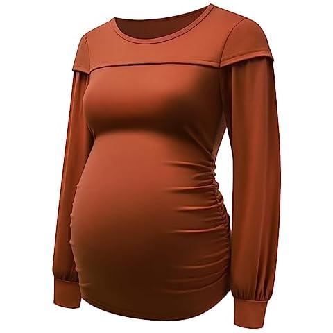 DEBELLY Maternity Sweatshirt with Ruffle Flap Cover
