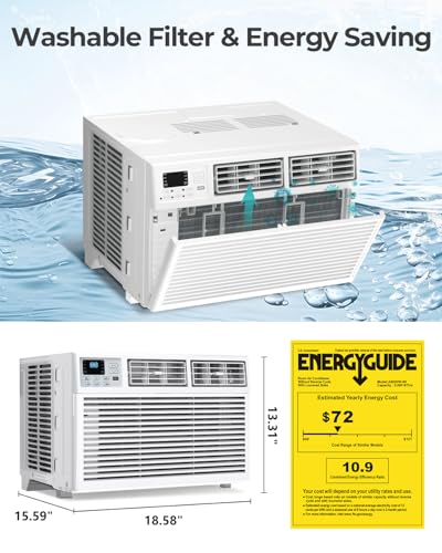 Electactic Window Air Conditioner, 8000 BTU Window AC Unit, Cool Rooms up to 350 Sq.Ft., 6-in-1 Modes,24H Timer, Energy Saving, Remote Control, Perfect for Bedroom, Apartment, Living Room, Office - Image 6