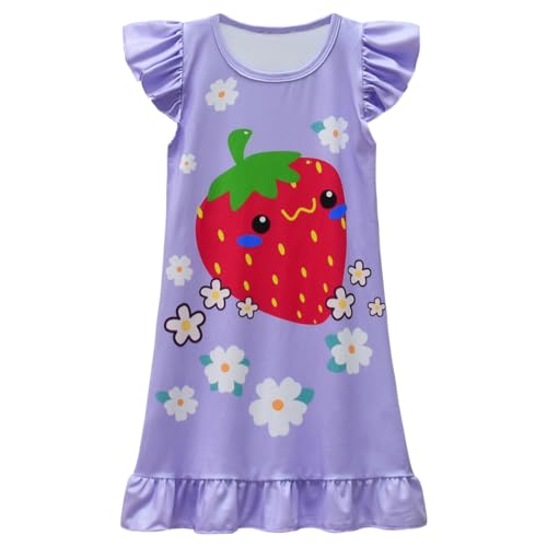 Toddler Girls Nightgowns Clothing Sleepwear Short sleeved dress fashion skirt pajamas 3-10years3