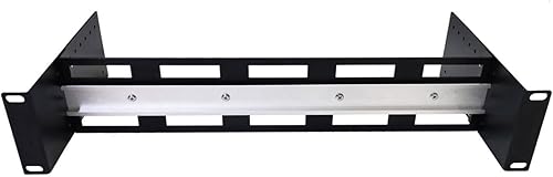 Kit de riel DIN de montaje en rack de 19 pulgadas, chasis de riel DIN ajustable de profundidad para montaje en bastidor, soporte de montaje en rack