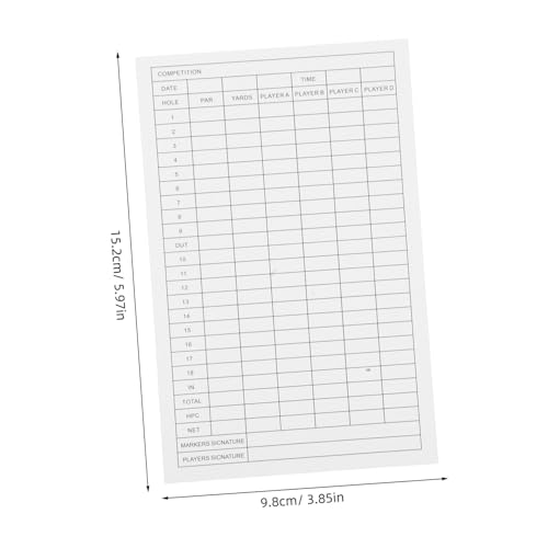 30 unidades de tarjetas de puntuación para golf para hombres, tarjetas de registro en papel recubierto, para deportes al aire libre miniatura 2