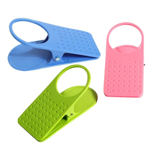 Cabilock 3Pcs Large Clip-on Cup Holder for Desk Side Portable Clamp Drink Holder for Water Bottles and Mugs Space-Saving Table Clip Cup for Home Office Gaming