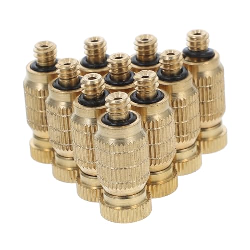 CIYODO 10pcs High Pressure Spray Nozzles Brass Misting Nozzles Kit for Outdoor Irrigation Cooling