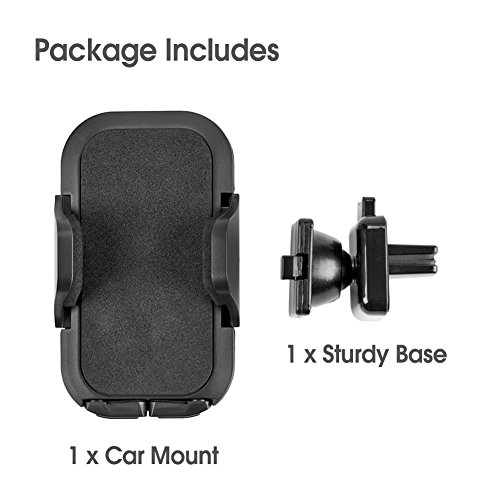 Ikross Lock Clip Air Vent Car Mount, Universal Air Vent Vehicle Mount Cradle Holder Compatible With Smartphone/Iphone And More #TOP7