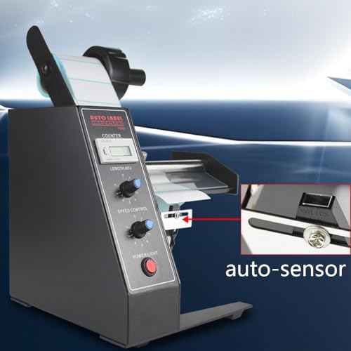 Automatyczny dozownik etykiet z elektrycznym środkiem do usuwania etykiet, długość 10-150 mm, szerokość 5-140 mm, idealny do linii montażowych i przemysłu produkcyjnego