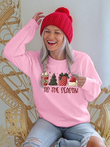 Christmas Sweatshirts for Women Funny Christmas Tree Xmas Cute Graphic Long Sleeve Shirt