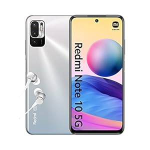 Xiaomi Redmi Note 10 5G – Smartphone débloqué 4+64GB, 6.5″ Écran DotDisplay 90Hz AdaptiveSync, MediaTek Dimensity 700, Triple caméra, 5000mAh, Argent chromé (Version Française + 2 Ans de Garantie)