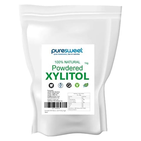 Puresweet Powdered Xylitol 1kg, Icing Sugar Alternative, Non GMO, Quick to Dissolve, Tooth Friendly, Vegan., Pack of 1 Cover