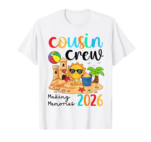 Cousin Crew 2026 Summer Vacation Beach Family Kids Matching T-Shirt