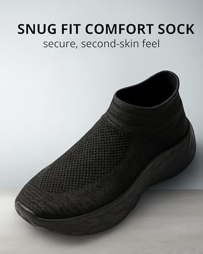 Image of Kraasa Walking Shoes for Men Height Increasing Sports Shoes Ultra Grip Soft Sole Gym Shoes Workout Lightweight Running Shoes for Men