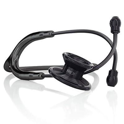 MDF Instruments MD One Titanium Stethoscope - Adult - Durable, Professional-Grade - All Black (MDF777T-BO)