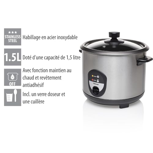 Tristar RK 6127 Cuiseur à riz 1.5 litres 500 Watt acier inoxydable - vue 8