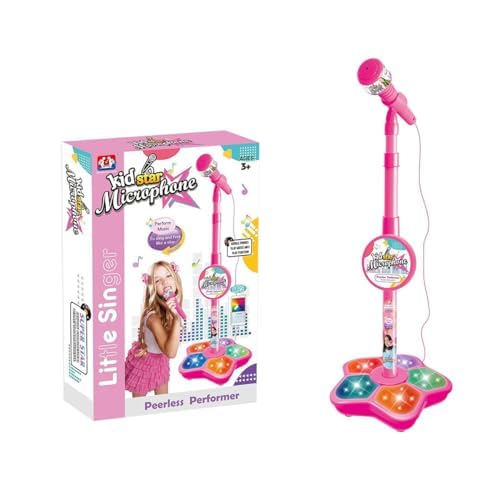 カラオケおもちゃ キッズスタンドマイク ガールズスタンドマイク スタンド付き 調節可能な 子供の楽しみ 人気 音楽教育 ミュージカル 歌う マイク 入学式 知育玩具 多機能 音楽おもちゃ ミュージック カラオケマイク おもちゃ キッズ パーティー ステージ