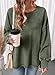 SHEWIN Sweatshirt for Women Casual Crewneck Sweatshirts Lightweight Long Sleeve Shirts Oversized Fall Tops Winter Clothing for Women,(US 4-6) S,Laurel Green