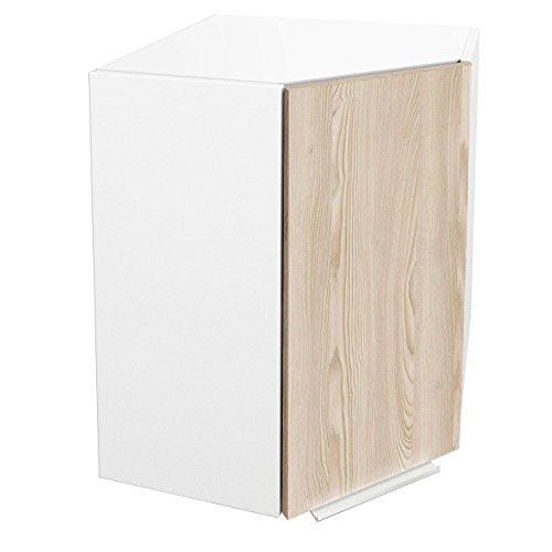 Berlioz Creations CG58HF Meuble d'Angle Haut de Cuisine Frêne 58 x 58 x 70 cm, Fabrication 100% Française