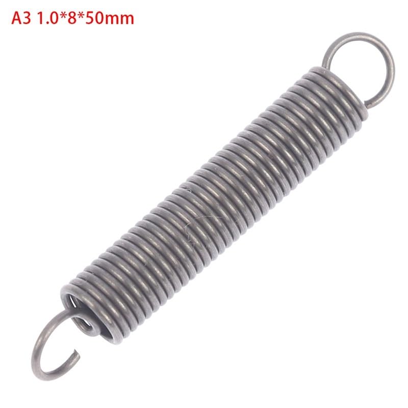 1Pc Wire Dia 1.0mm Extension Tension Spring Springs Steel Hook Expansion Spring(1.0x8x50mm)