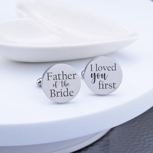 Mancuernillas Love, Georgie Father of the Bride en acero o oro miniatura 5
